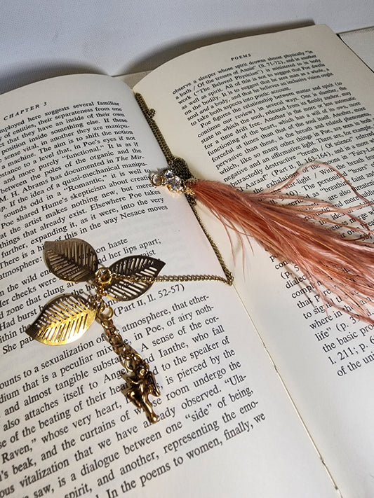 Enchanted Leaf & Feather Fairy Bookmark