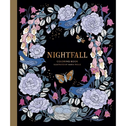 Nightfall Coloring Book: Hardcover Adult Coloring Book Featuring Thick, High-Quality Paper - Hardcover