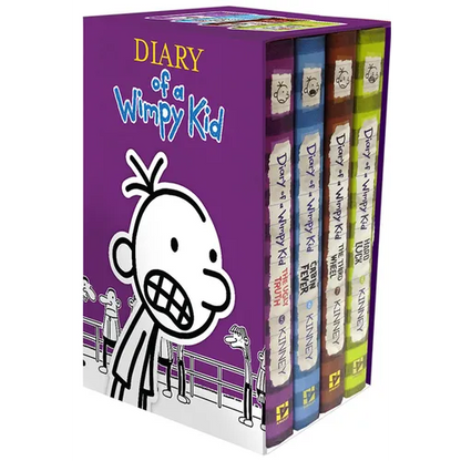 Diary of a Wimpy Kid Box of Books 5-8 Hardcover Gift Set: Ugly Truth, Cabin Fever, the Third Wheel, Hard Luck - Boxed Set