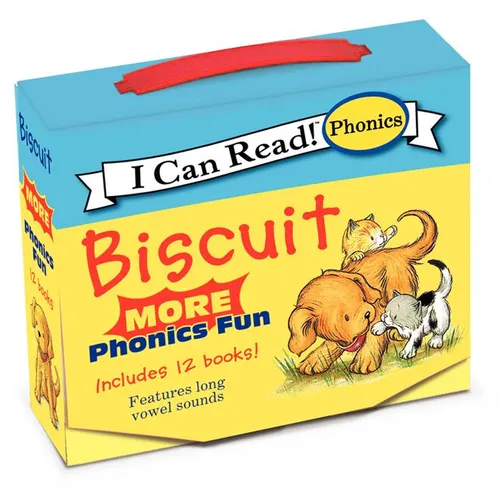 Biscuit: More 12-Book Phonics Fun!: A Box of 12 Mini-Books Featuring Short and Long Vowel Sounds for Dog Lovers